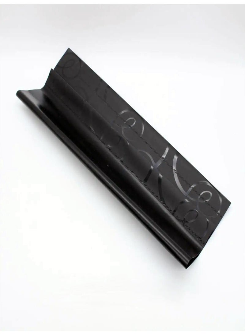 DubaiGallery Freestanding Countertop Microwave Rack with Upper Utility Hooks and Lower Storage Shelf, 60x33x54cm Black Metal Kitchen Organizer for Appliances and Accessories - Image 5